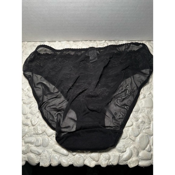 Wacoal Embrace Lace Hi-Cut Brief Size S In (Black/Ivory) Msrp $27 - Picture 3 of 3